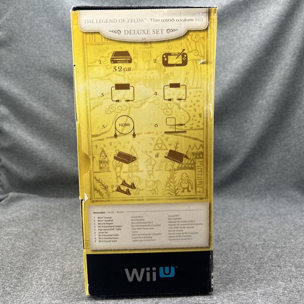 Nintendo Wii U Zelda Wind Waker HD Replacement BOX ONLY 32GB Deluxe Set - Picture 5 of 16